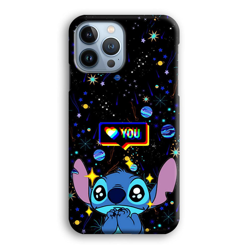 Stitch Love You iPhone 13 Pro Max Case-Plastic / Full Wrap (3D Case)-Xtracase