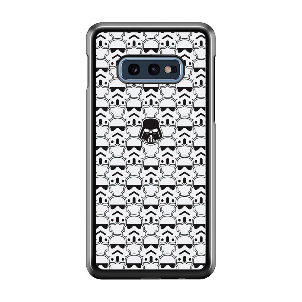 Stormtrooper Face Pattern Star Wars Samsung Galaxy S10E Case-Plastic / Full Wrap (3D Case)-Xtracase