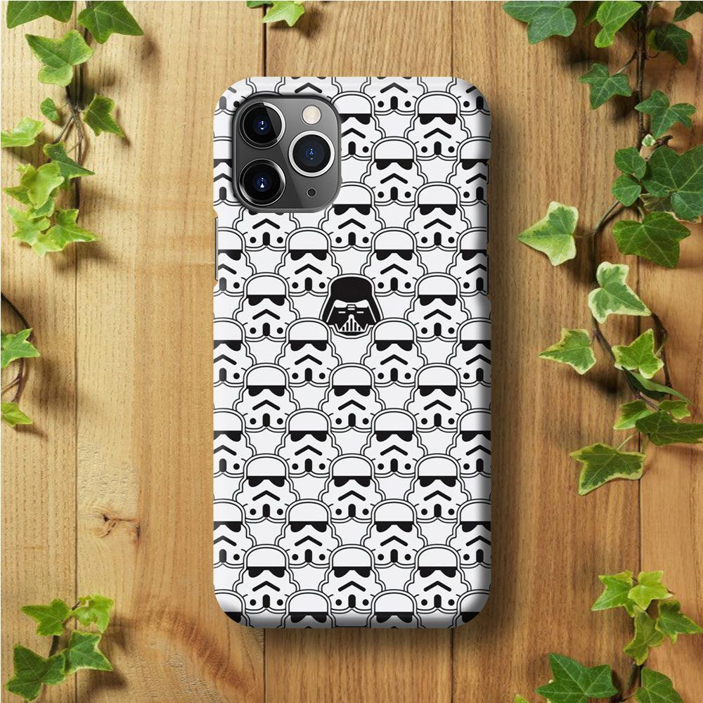 Stormtrooper Face Pattern Star Wars iPhone 11 Pro Max Case-Plastic / Full Wrap (3D Case)-Xtracase