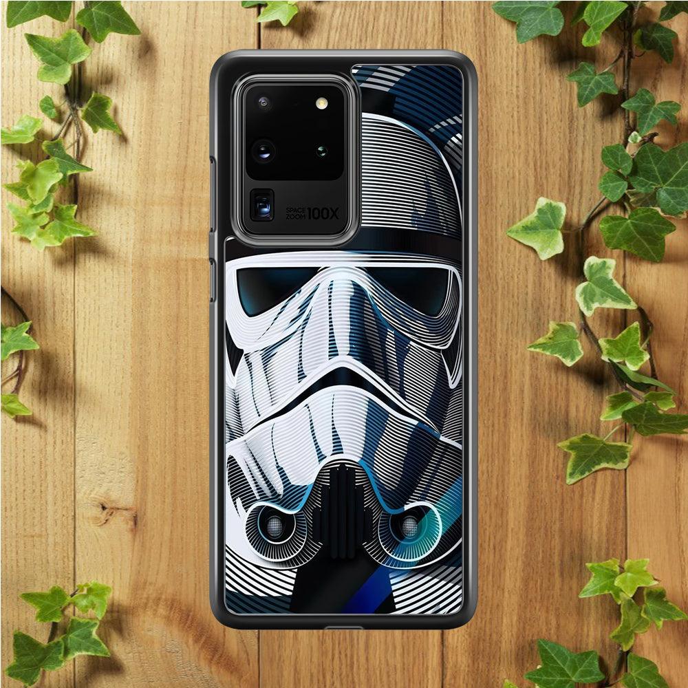 Stormtrooper Face Star Wars Samsung Galaxy S20 Ultra Case-Rubber / Black (2D Case)-Xtracase