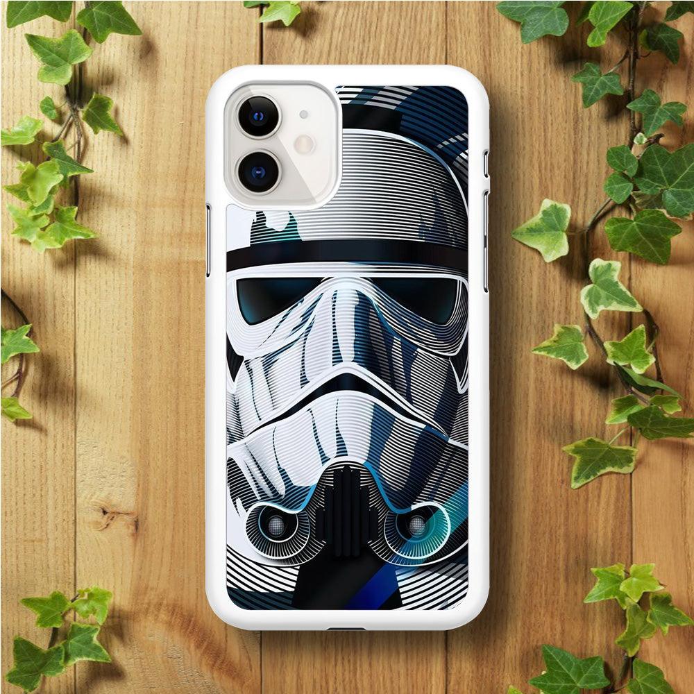 Stormtrooper Face Star Wars iPhone 11 Case-Rubber / White (2D Case)-Xtracase