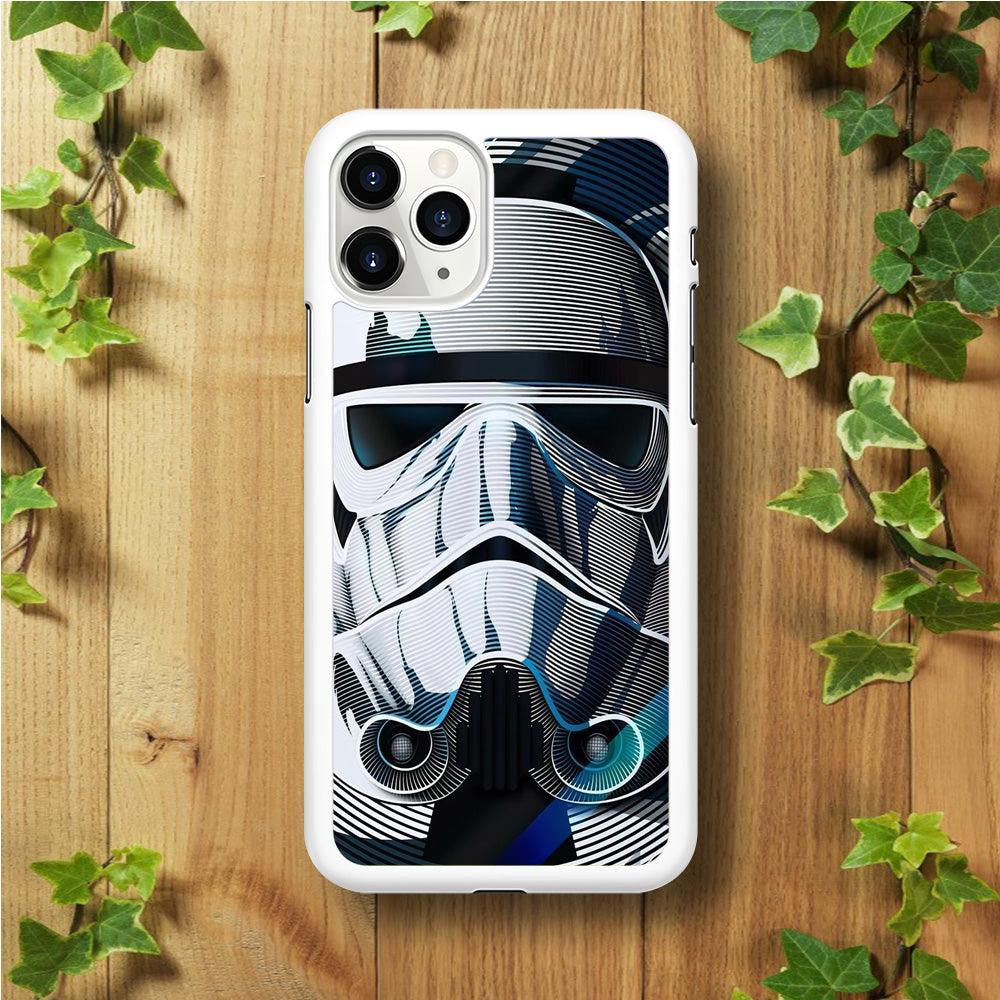 Stormtrooper Face Star Wars iPhone 11 Pro Max Case-Rubber / White (2D Case)-Xtracase