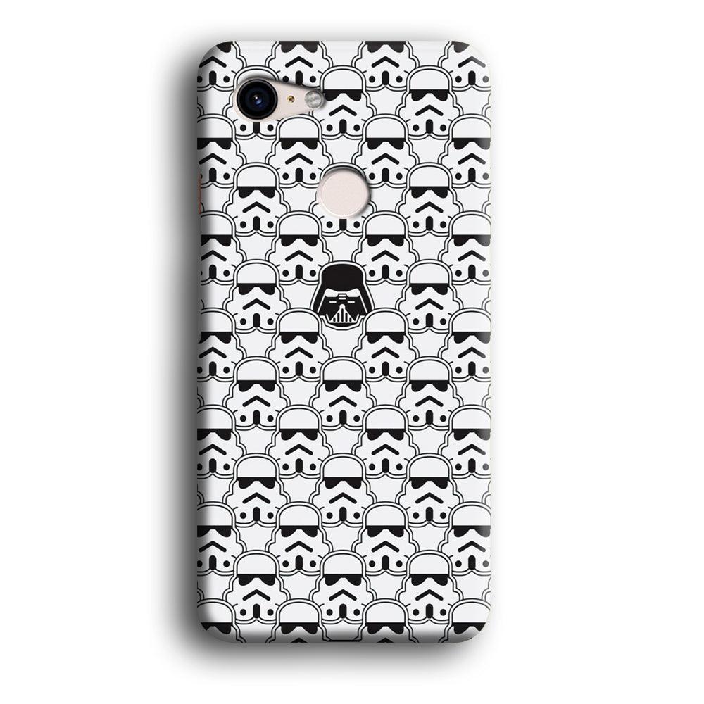 Stormtrooper Face Pattern Star Wars Google Pixel 3 3D Case-Xtracase