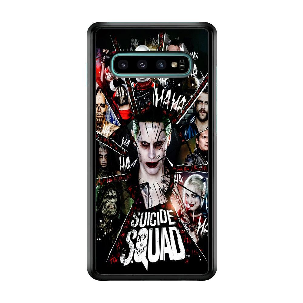 Suicide Squad Character Samsung Galaxy S10 Case-Rubber / Black (2D Case)-Xtracase