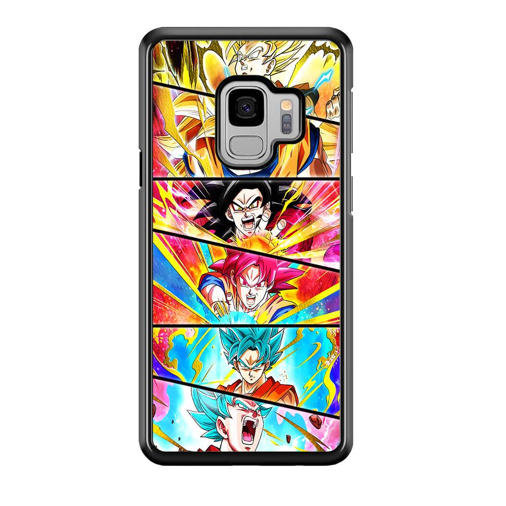 Super Saiyan Goku Collage Samsung Galaxy S9 Case-Rubber / Black (2D Case)-Xtracase