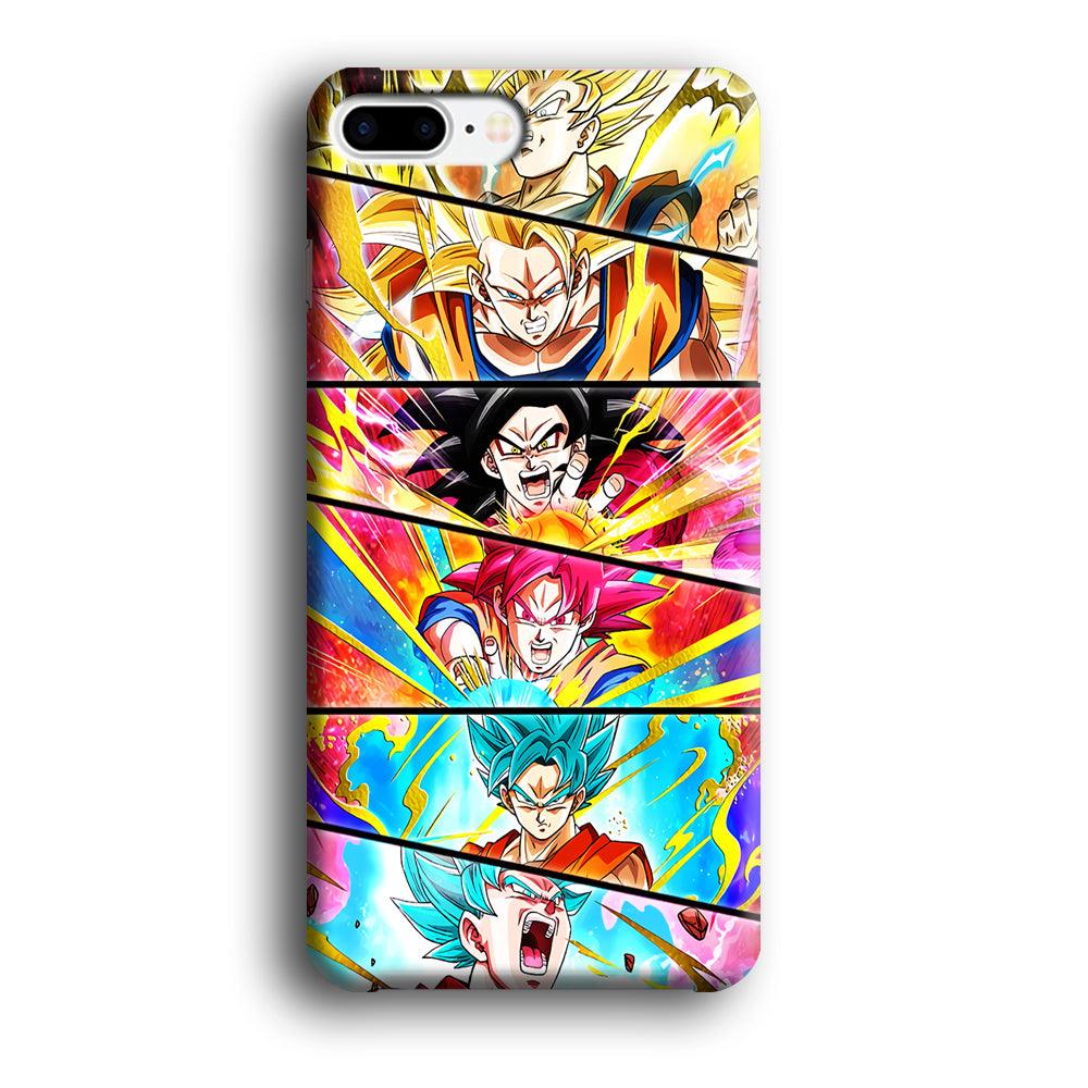 Super Saiyan Goku Collage iPhone 8 Plus Case-Plastic / Full Wrap (3D Case)-Xtracase