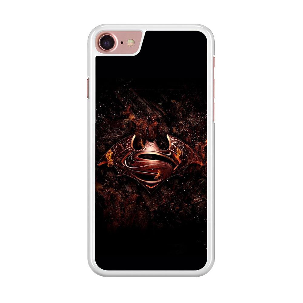 Superman 003 iPhone 7 Case-Rubber / White (2D Case)-Xtracase