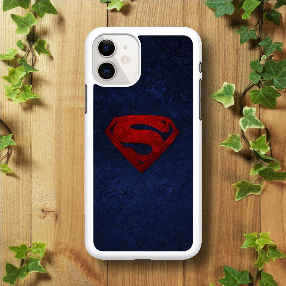 Superman Logo iPhone 11 Case-Rubber / White (2D Case)-Xtracase