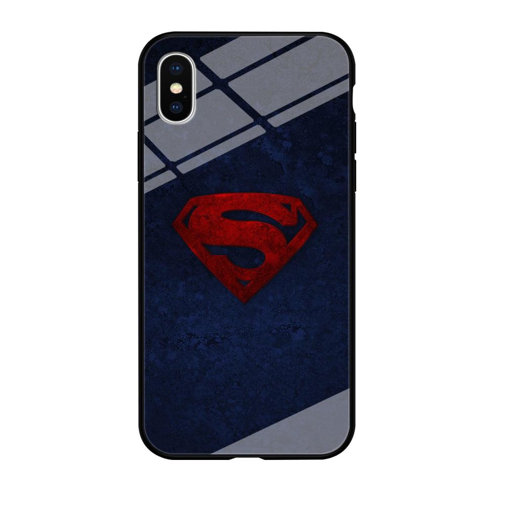 Superman Logo iPhone Xs Max Case-Tempered Glass Case-Xtracase