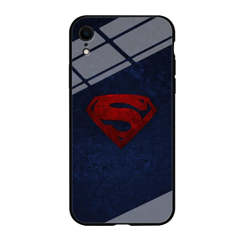 Superman Logo iPhone XR Case-Tempered Glass Case-Xtracase