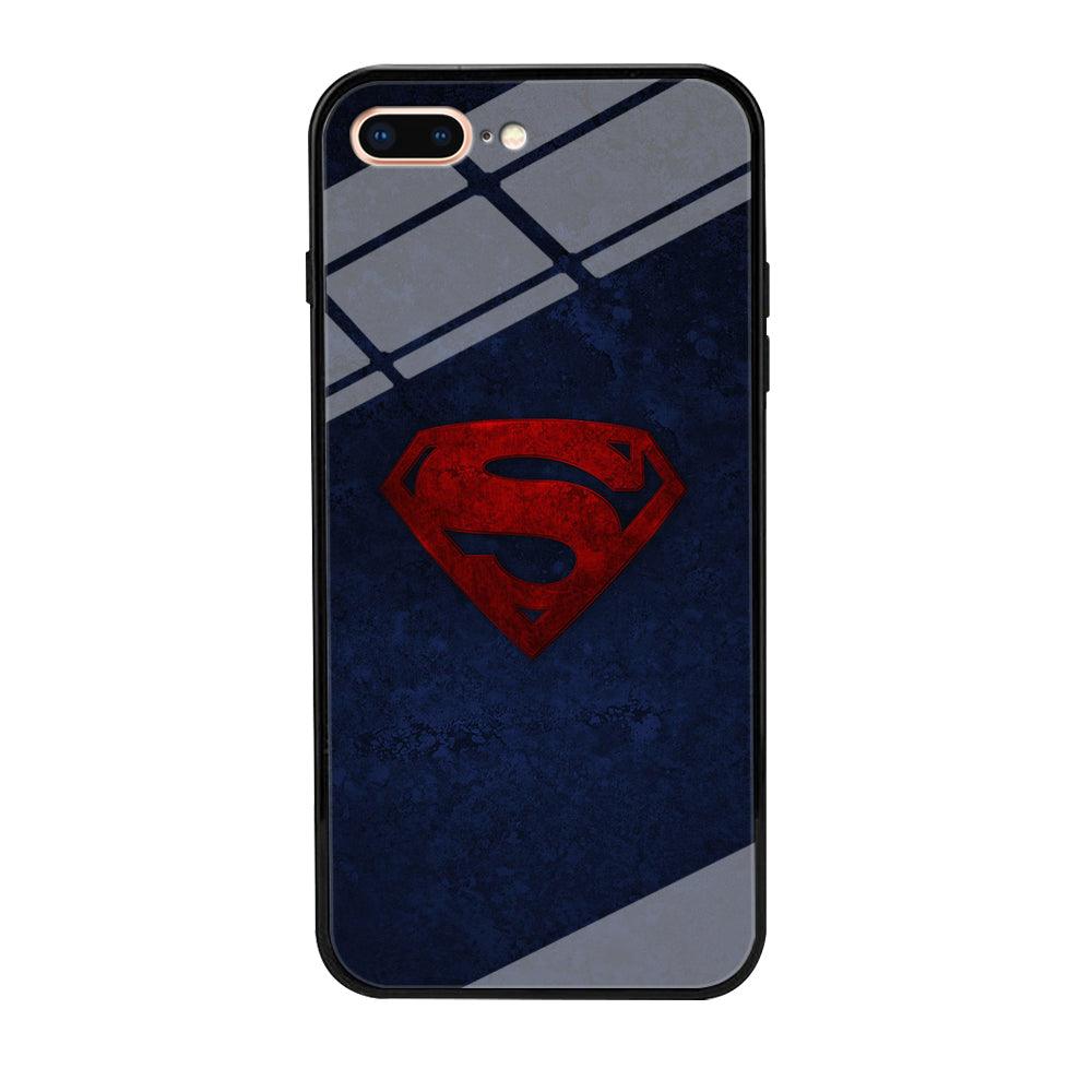 Superman Logo iPhone 7 Plus Case-Tempered Glass Case-Xtracase