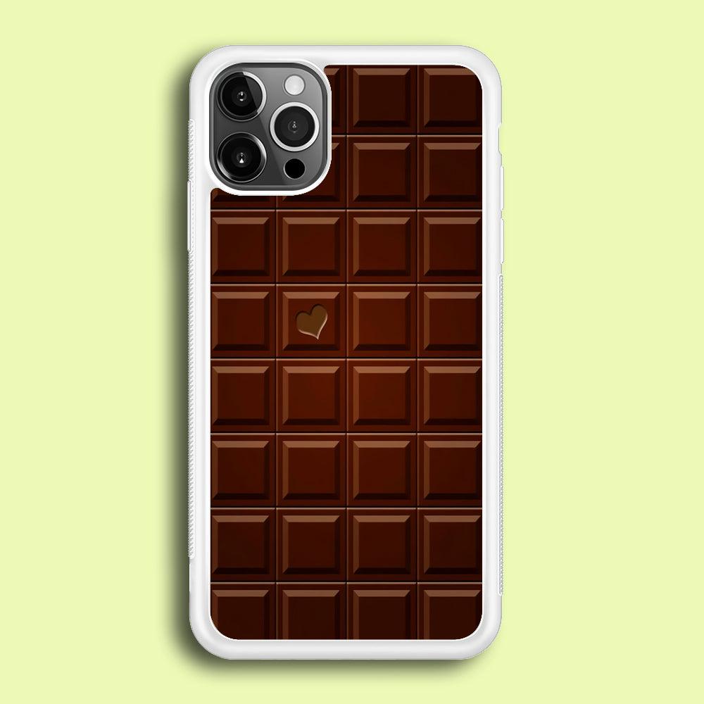 Sweet Chocolate iPhone 12 Pro Case-Rubber / White (2D Case)-Xtracase