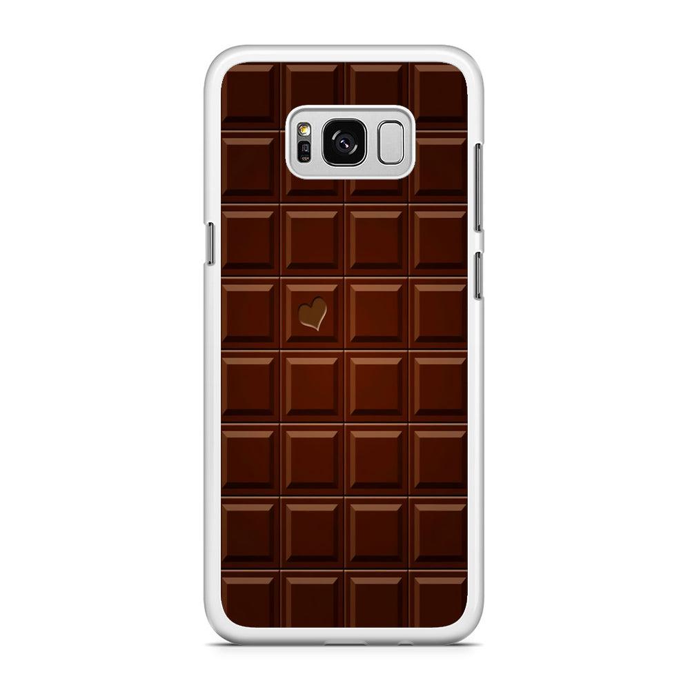 Sweet Chocolate Samsung Galaxy S8 Case-Rubber / White (2D Case)-Xtracase