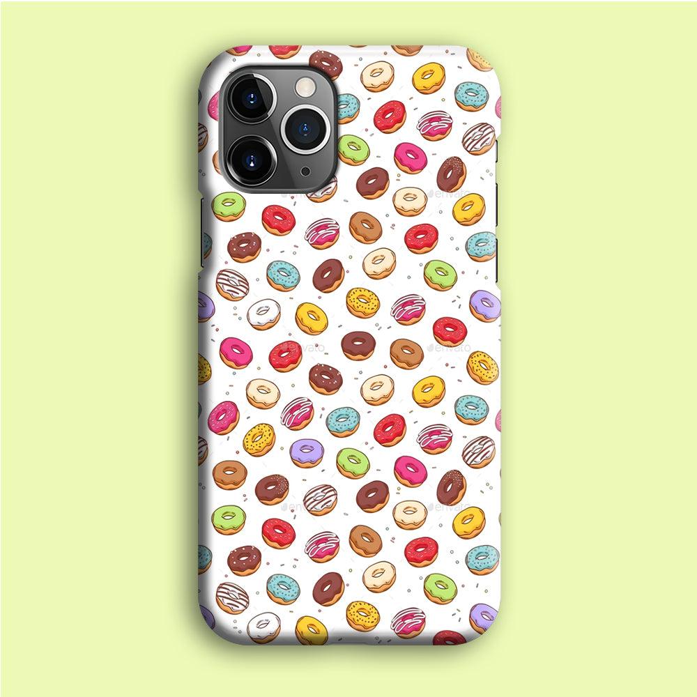 Sweet Donuts Pattern 001 iPhone 12 Pro Case-Plastic / Full Wrap (3D Case)-Xtracase