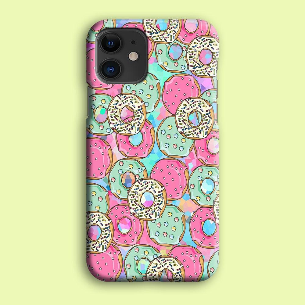 Sweet Donuts Pattern 002 iPhone 12 Case-Plastic / Full Wrap (3D Case)-Xtracase