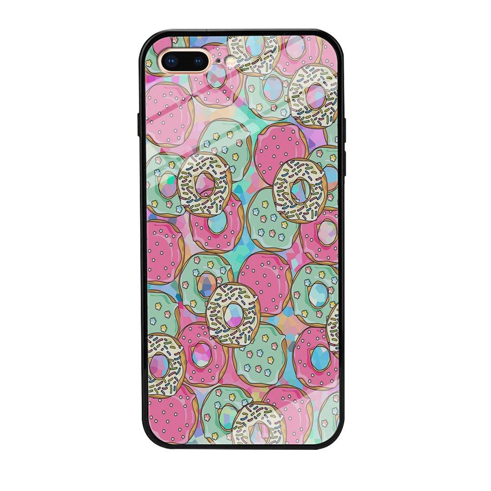 Sweet Donuts Pattern 002 iPhone 8 Plus Case-Tempered Glass Case-Xtracase
