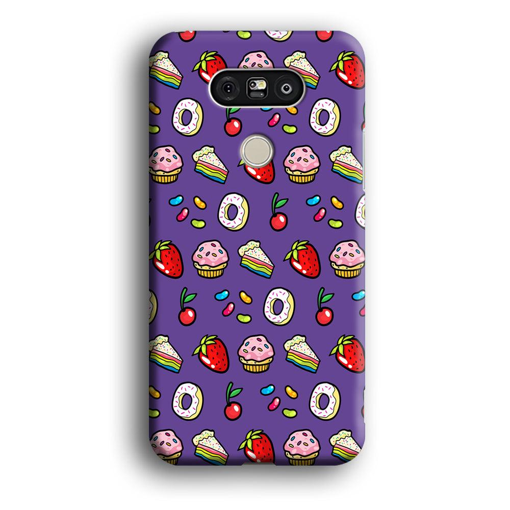 Sweet Cake Doodle Purple LG G5 3D Case-Xtracase