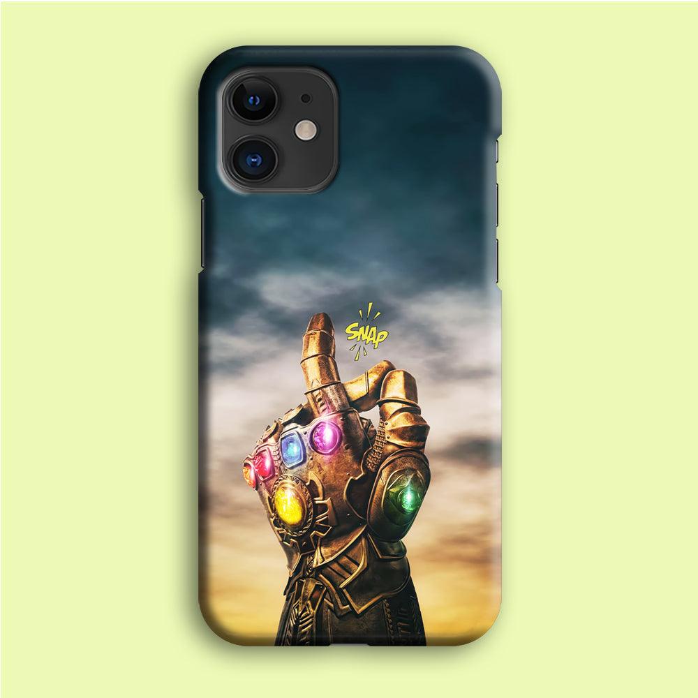 Thanos Finger Snap iPhone 12 Case-Plastic / Full Wrap (3D Case)-Xtracase