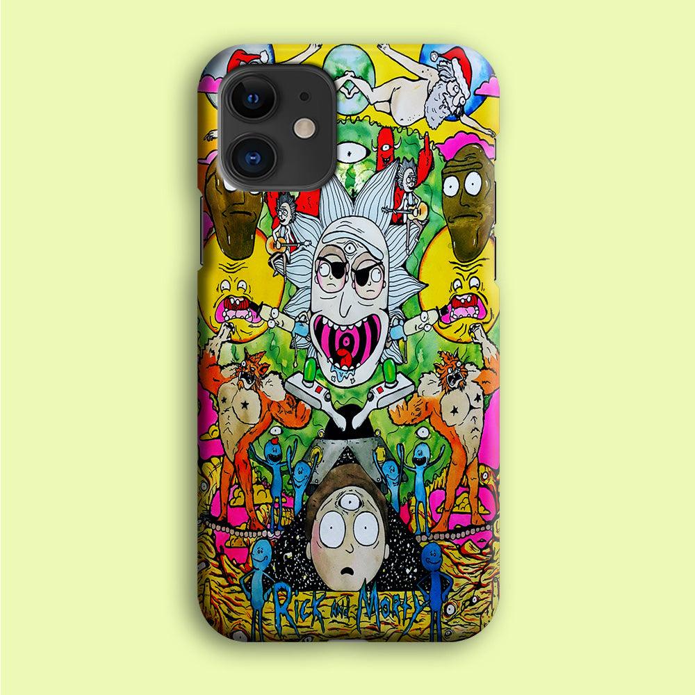 The Crazy Of Rick iPhone 12 Case-Plastic / Full Wrap (3D Case)-Xtracase