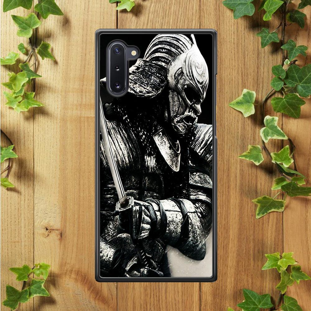 The Dark Samurai Samsung Galaxy Note 10 Case-Rubber / White (2D Case)-Xtracase