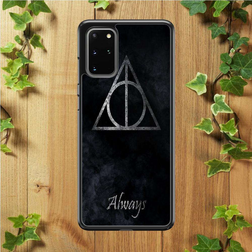 The Deathly Hallows Symbol Always Samsung Galaxy S20 Plus Case-Rubber / White (2D Case)-Xtracase