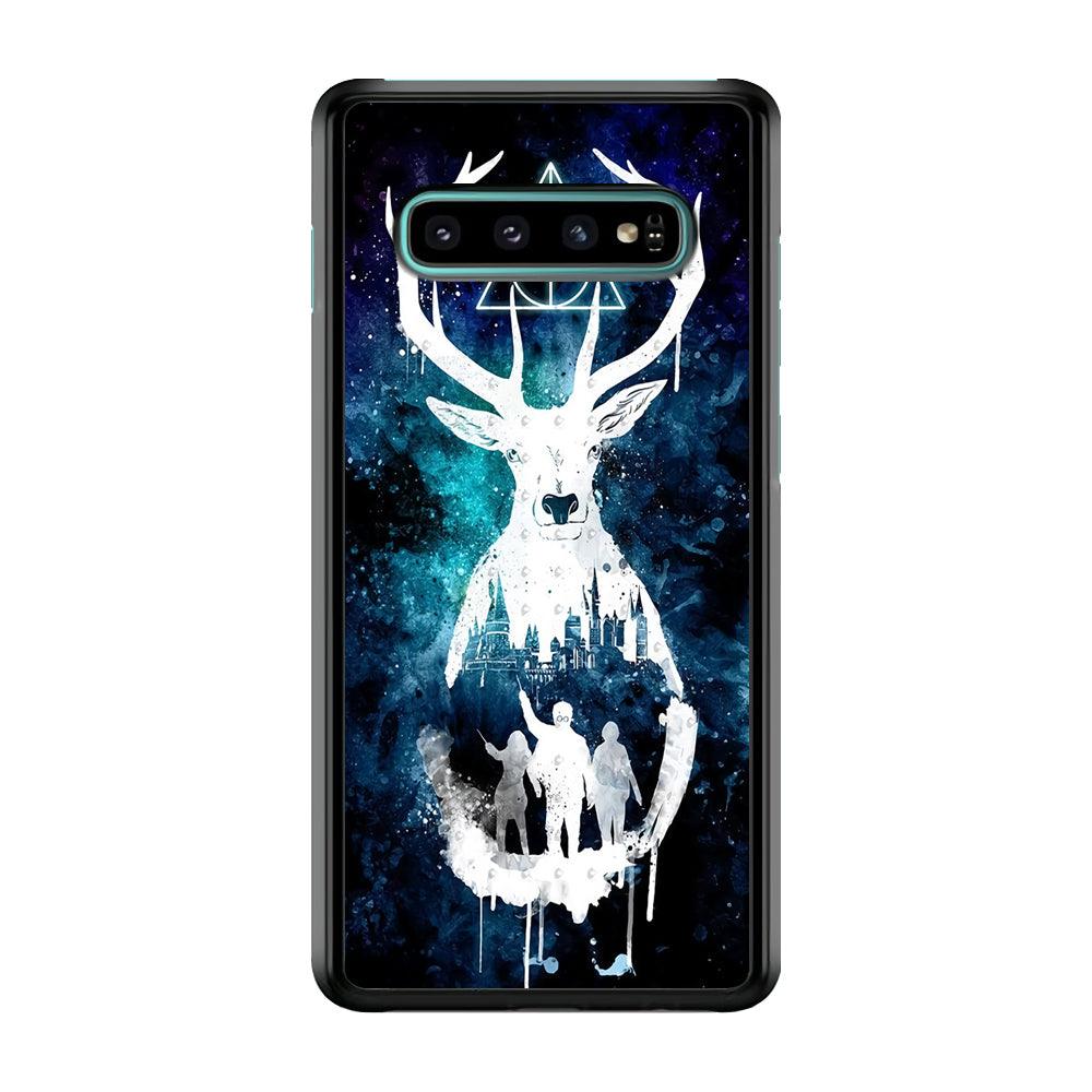 The Deathly Hallows Symbol Deer Samsung Galaxy S10 Case-Plastic / Full Wrap (3D Case)-Xtracase