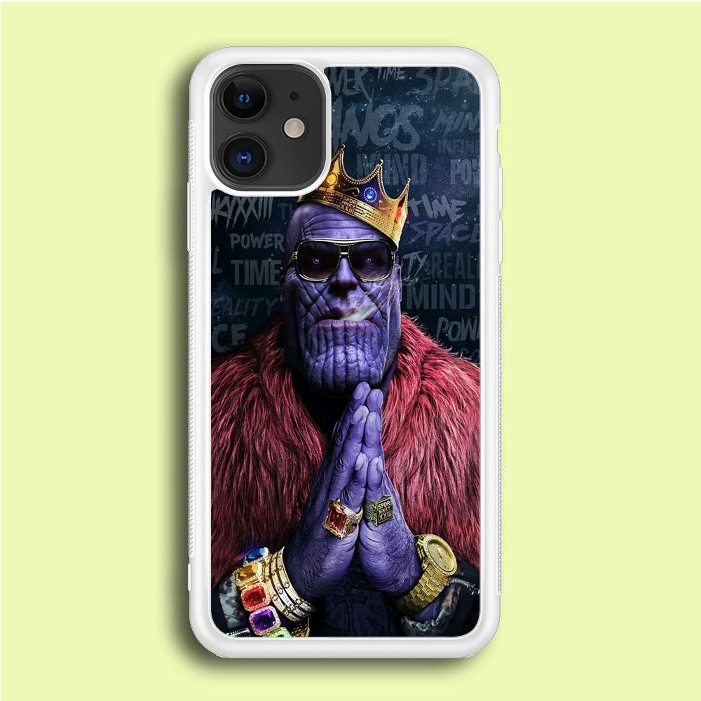 The King Thanos iPhone 12 Mini Case-Rubber / White (2D Case)-Xtracase