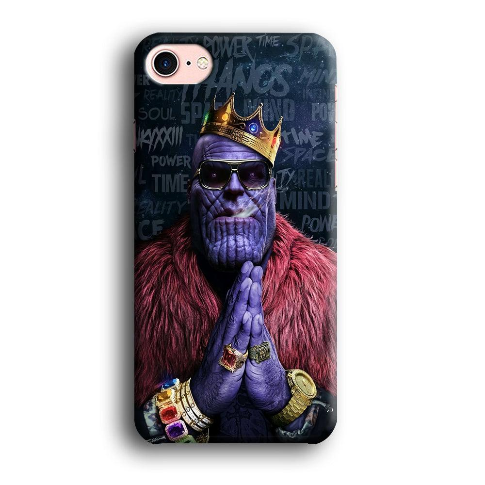 The King Thanos iPhone 8 Case-Plastic / Full Wrap (3D Case)-Xtracase