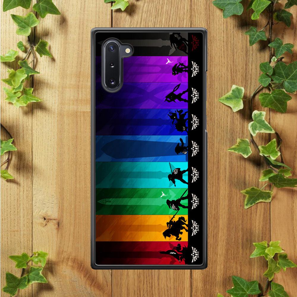 The Legend of Zelda Silhouette Samsung Galaxy Note 10 Case-Plastic / Full Wrap (3D Case)-Xtracase