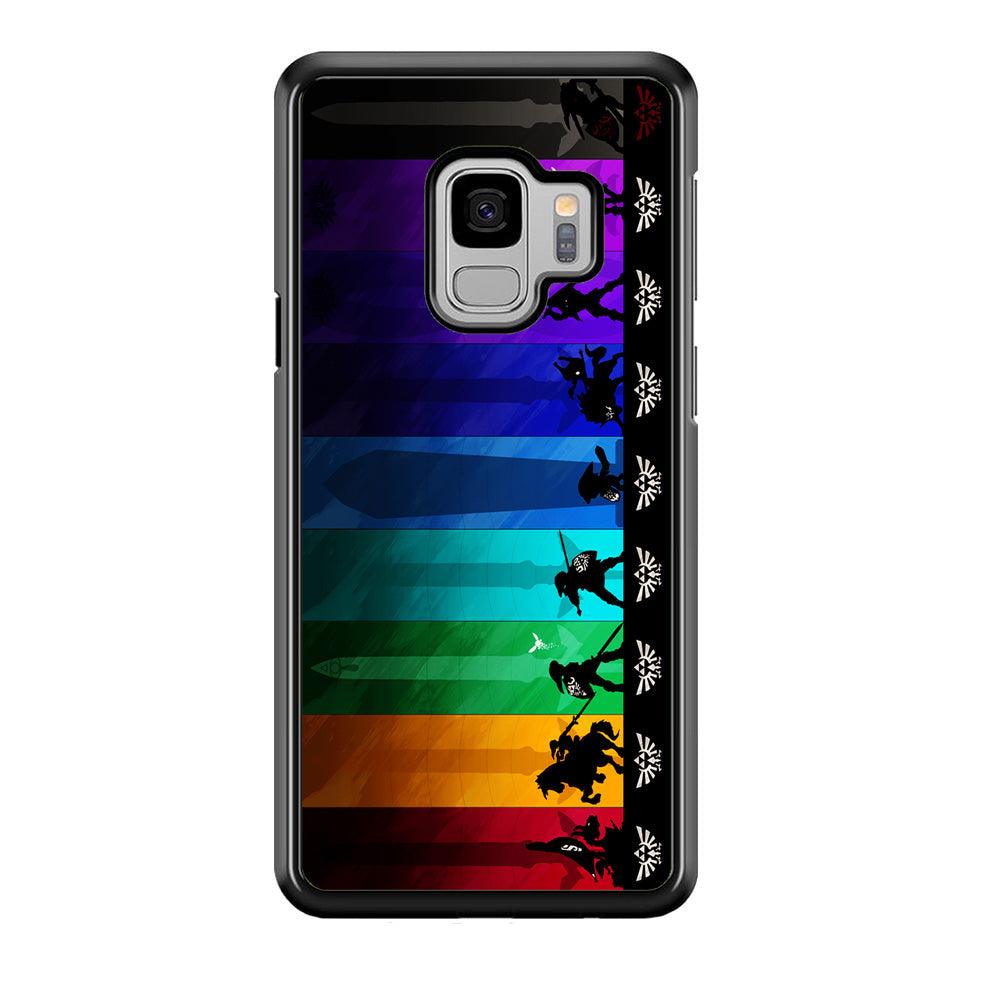 The Legend of Zelda Silhouette Samsung Galaxy S9 Case-Rubber / Black (2D Case)-Xtracase