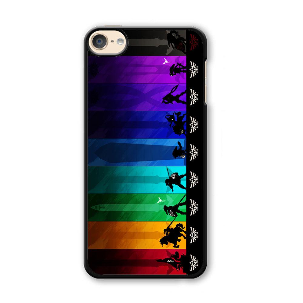 The Legend of Zelda Silhouette iPod Touch 6 Case-Plastic / Full Wrap (3D Case)-Xtracase