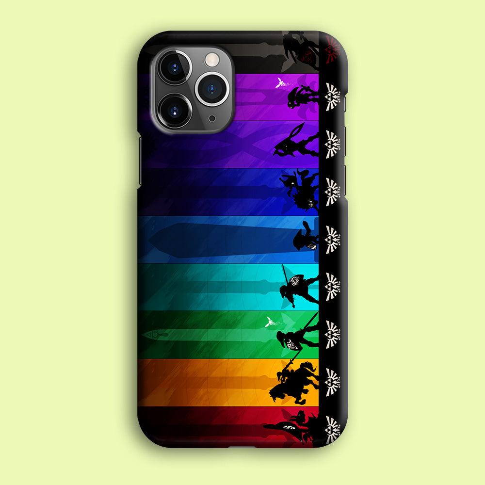 The Legend of Zelda Silhouette iPhone 12 Pro Case-Plastic / Full Wrap (3D Case)-Xtracase