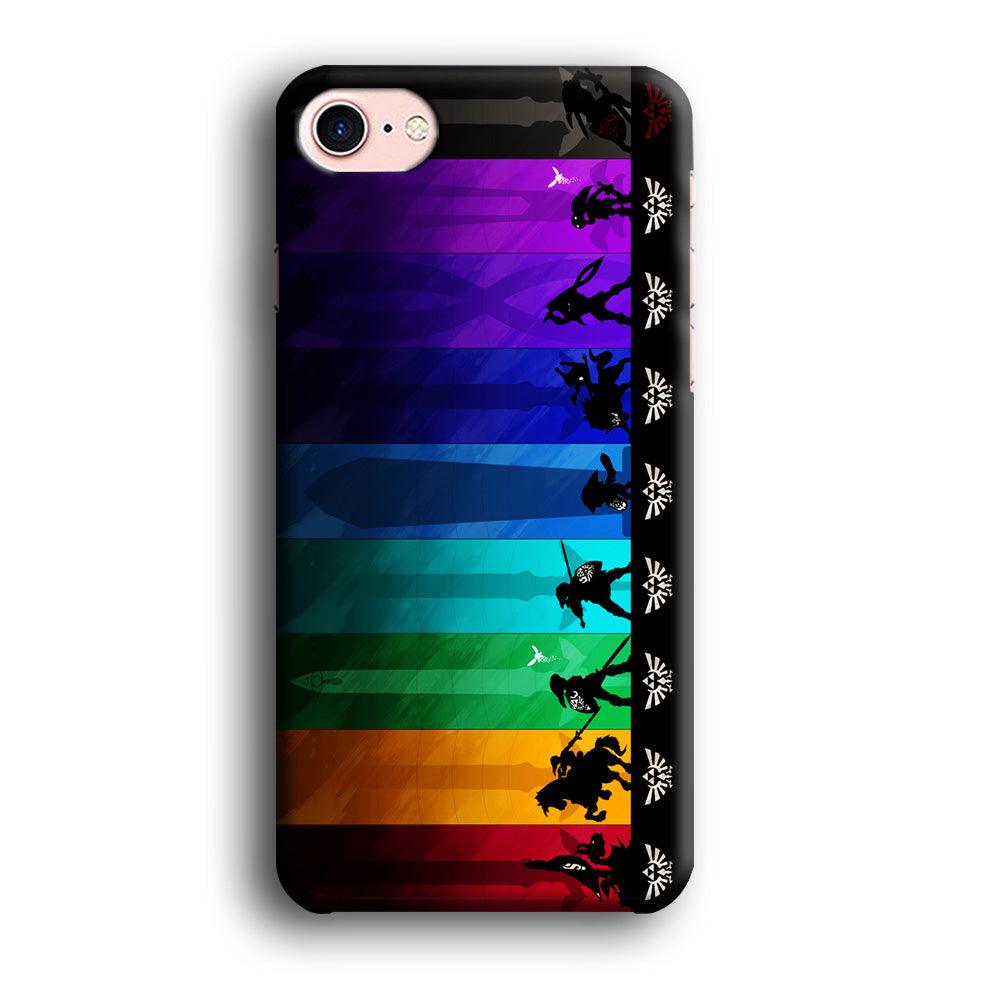 The Legend of Zelda Silhouette iPhone 7 Case-Plastic / Full Wrap (3D Case)-Xtracase