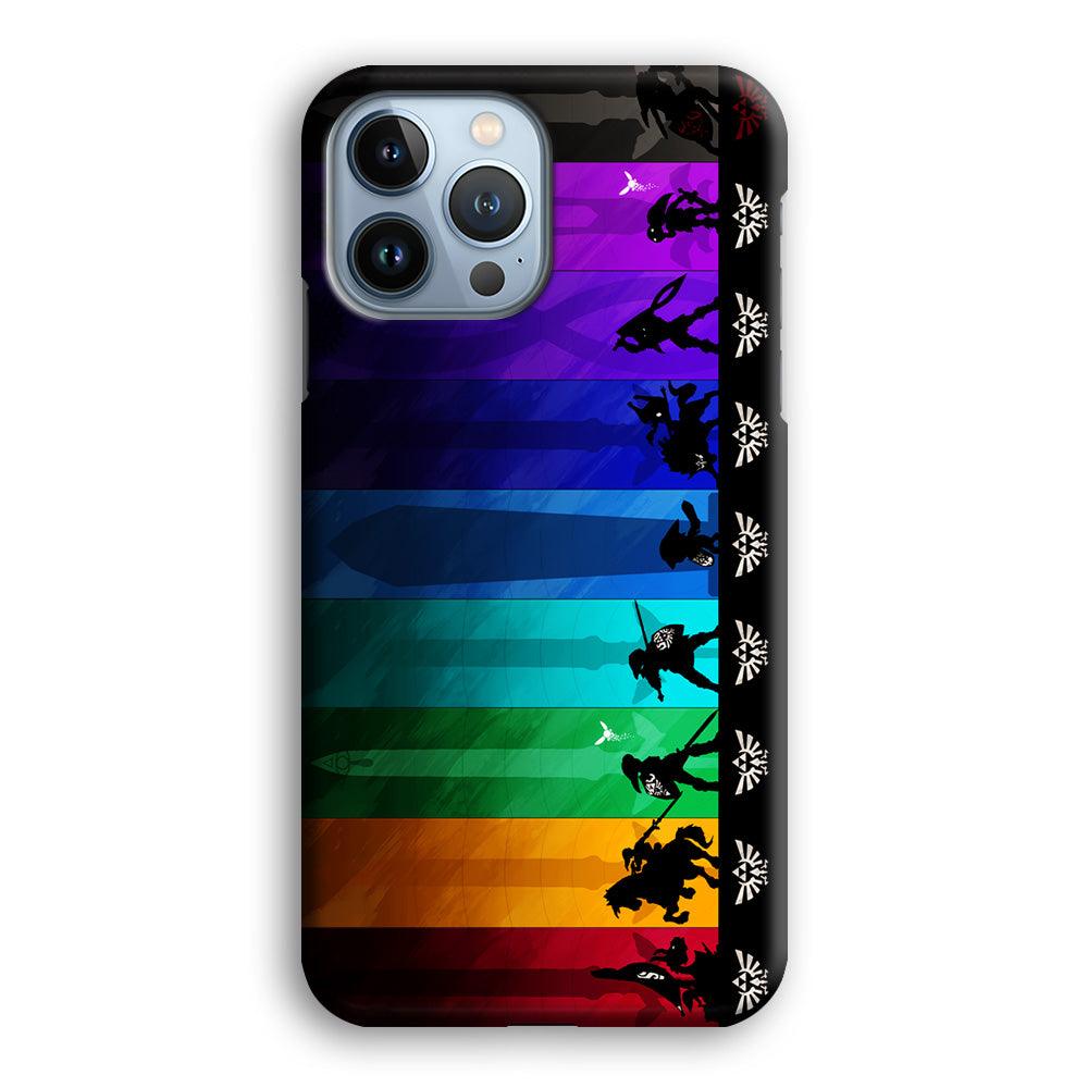 The Legend of Zelda Silhouette iPhone 13 Pro Max Case-Plastic / Full Wrap (3D Case)-Xtracase