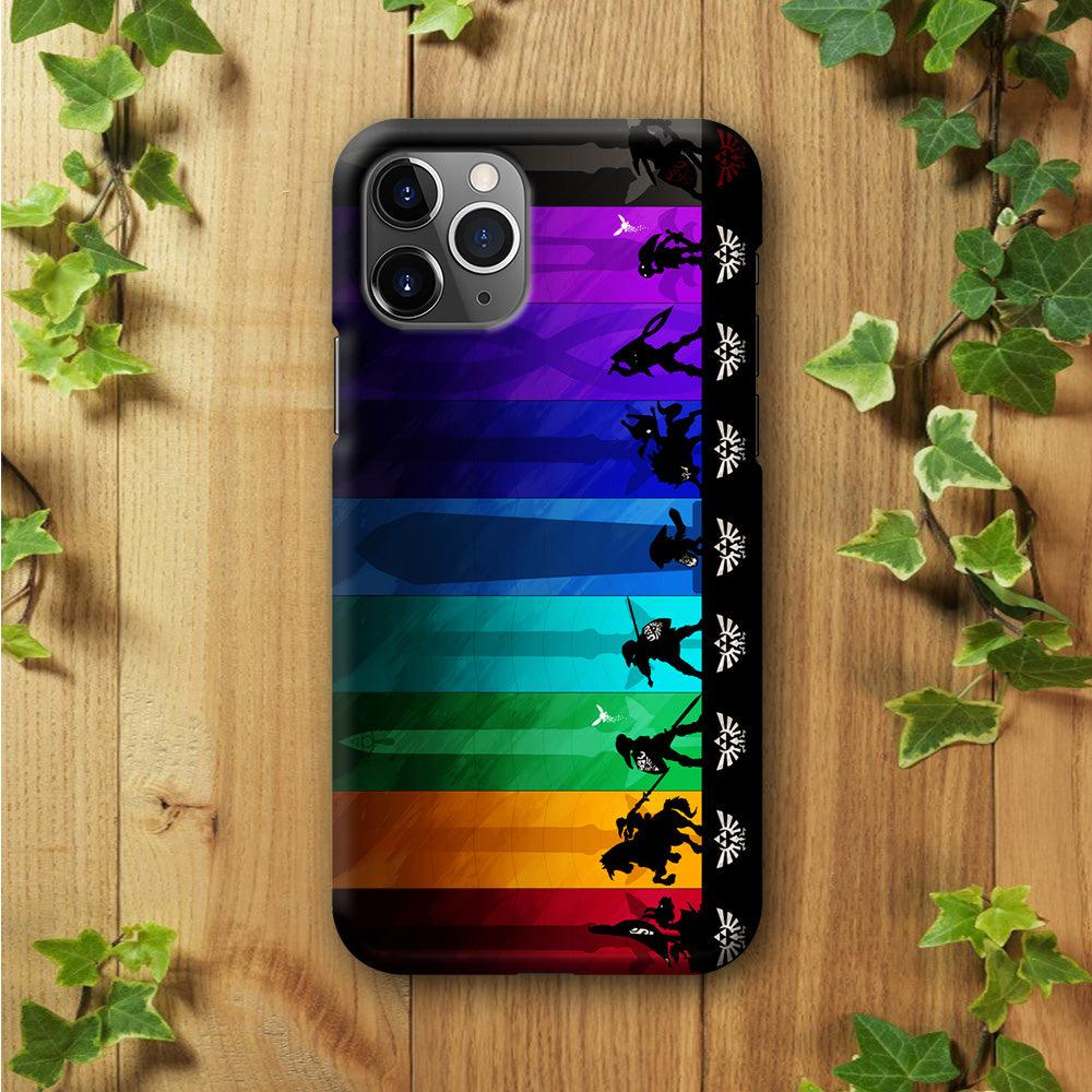 The Legend of Zelda Silhouette iPhone 11 Pro Max Case-Plastic / Full Wrap (3D Case)-Xtracase