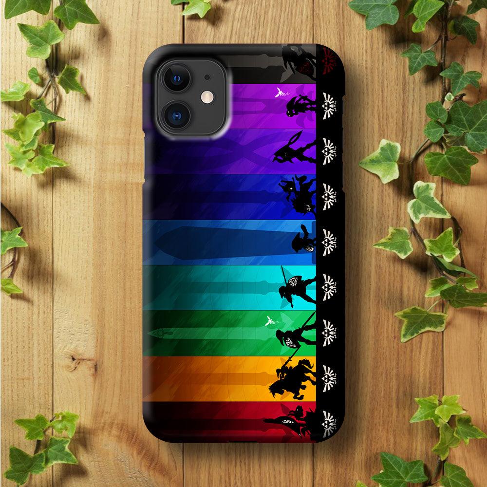 The Legend of Zelda Silhouette iPhone 11 Case-Plastic / Full Wrap (3D Case)-Xtracase
