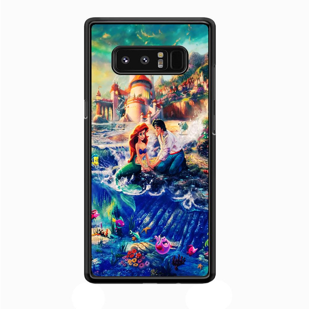 The Little Mermaid Samsung Galaxy Note 8 Case-Rubber / Black (2D Case)-Xtracase