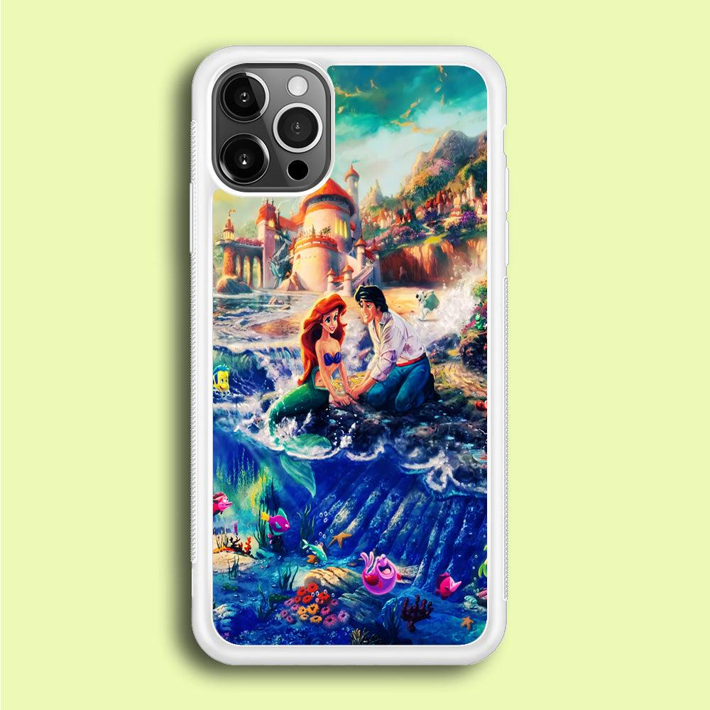 The Little Mermaid iPhone 12 Pro Max Case-Rubber / White (2D Case)-Xtracase