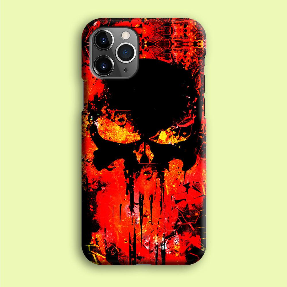 The Punisher Orange Background iPhone 12 Pro Max Case-Plastic / Full Wrap (3D Case)-Xtracase
