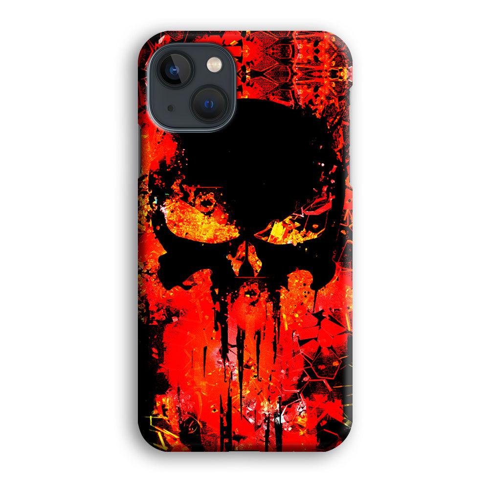 The Punisher Orange Background iPhone 13 Case-Plastic / Full Wrap (3D Case)-Xtracase
