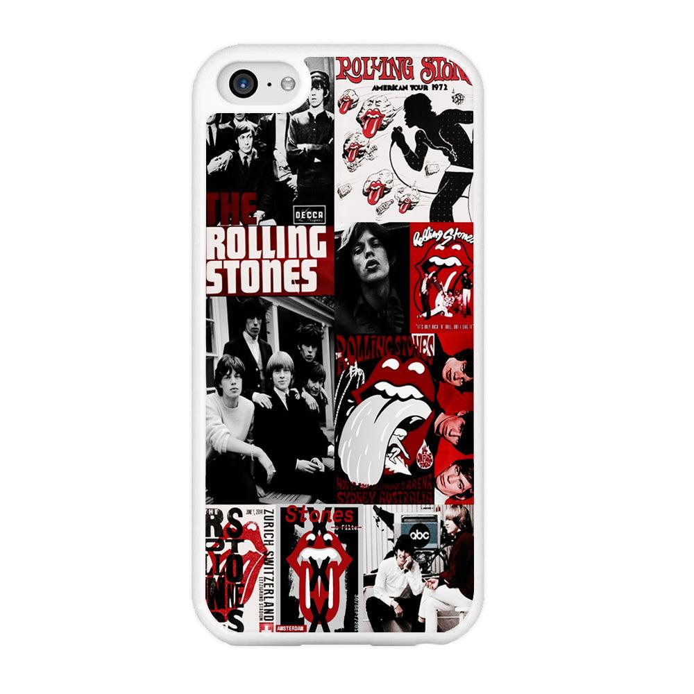 The Rolling Stones Collage iPhone 5 | 5s Case-Rubber / White (2D Case)-Xtracase