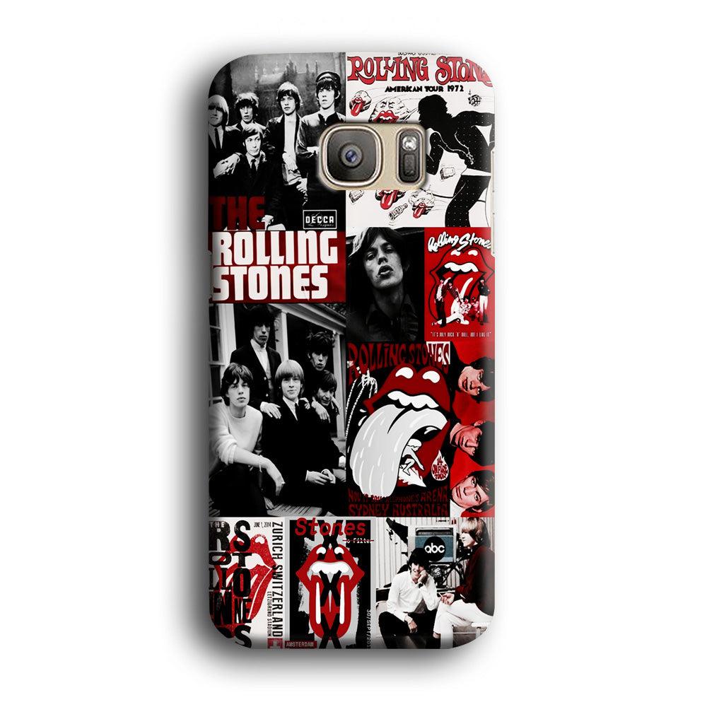 The Rolling Stones Collage Samsung Galaxy S7 Case-Plastic / Full Wrap (3D Case)-Xtracase