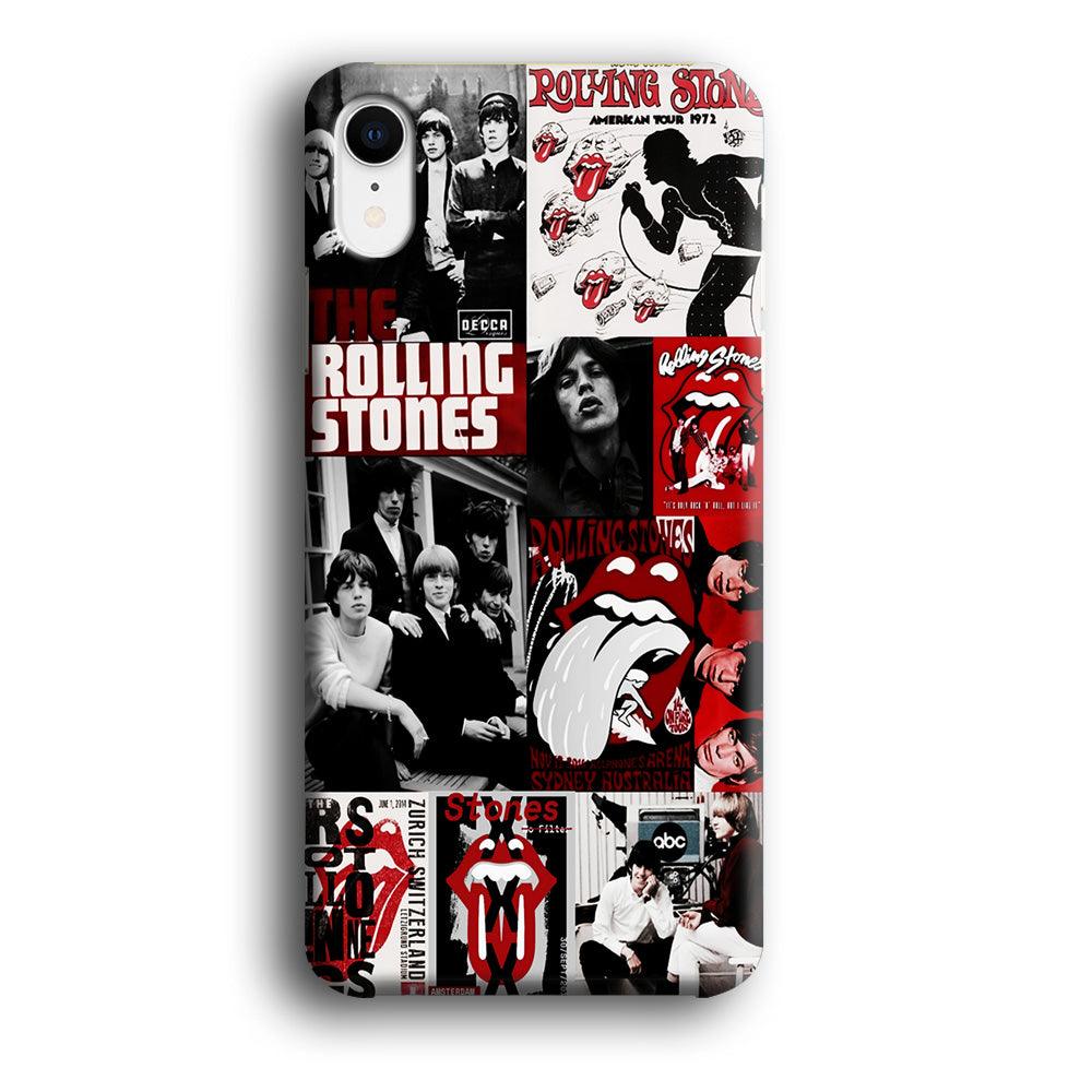 The Rolling Stones Collage iPhone XR Case-Plastic / Full Wrap (3D Case)-Xtracase