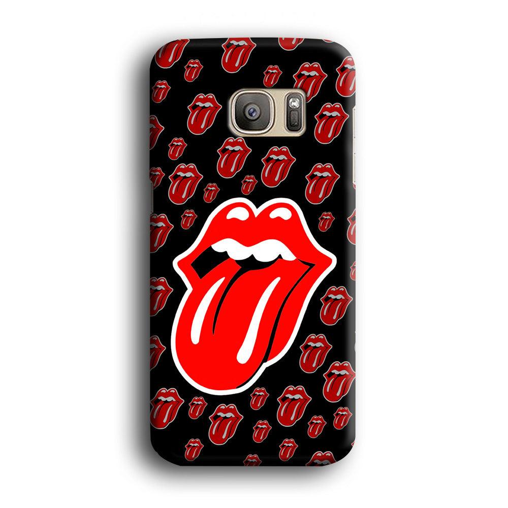 The Rolling Stones Logo Samsung Galaxy S7 Edge Case-Plastic / Full Wrap (3D Case)-Xtracase