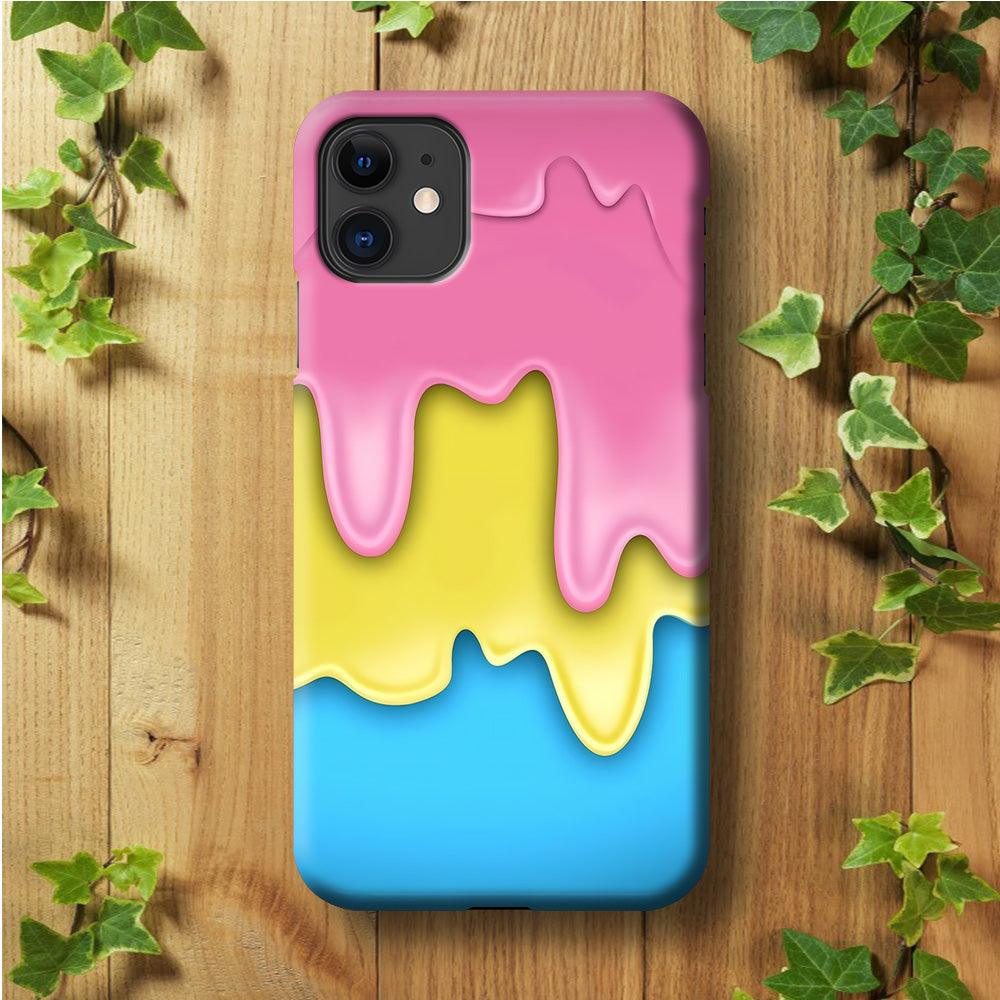 Three Cream Melts iPhone 11 Case-Plastic / Full Wrap (3D Case)-Xtracase