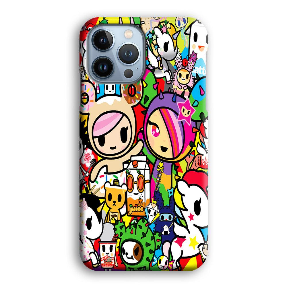 Tokidoki Doodle Cartoon iPhone 13 Pro Max Case-Plastic / Full Wrap (3D Case)-Xtracase