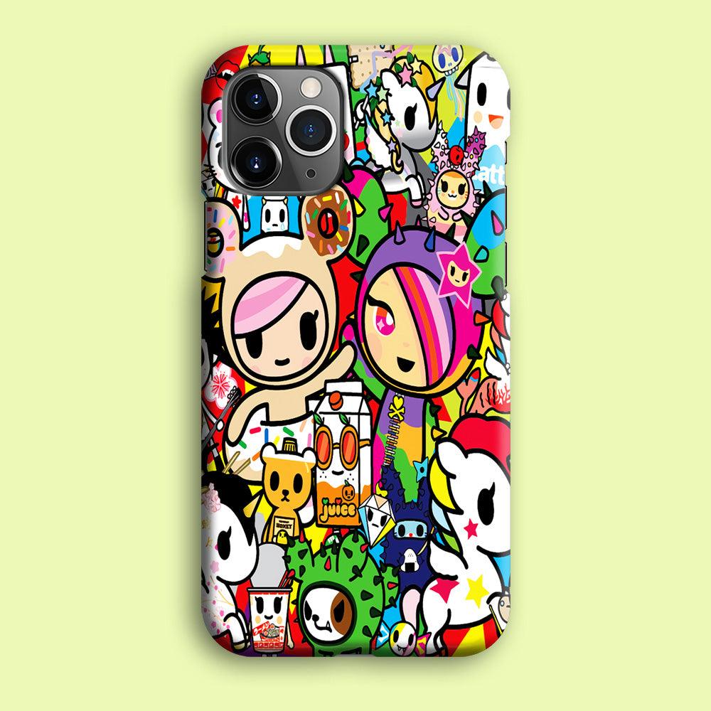 Tokidoki Doodle Cartoon iPhone 12 Pro Max Case-Plastic / Full Wrap (3D Case)-Xtracase
