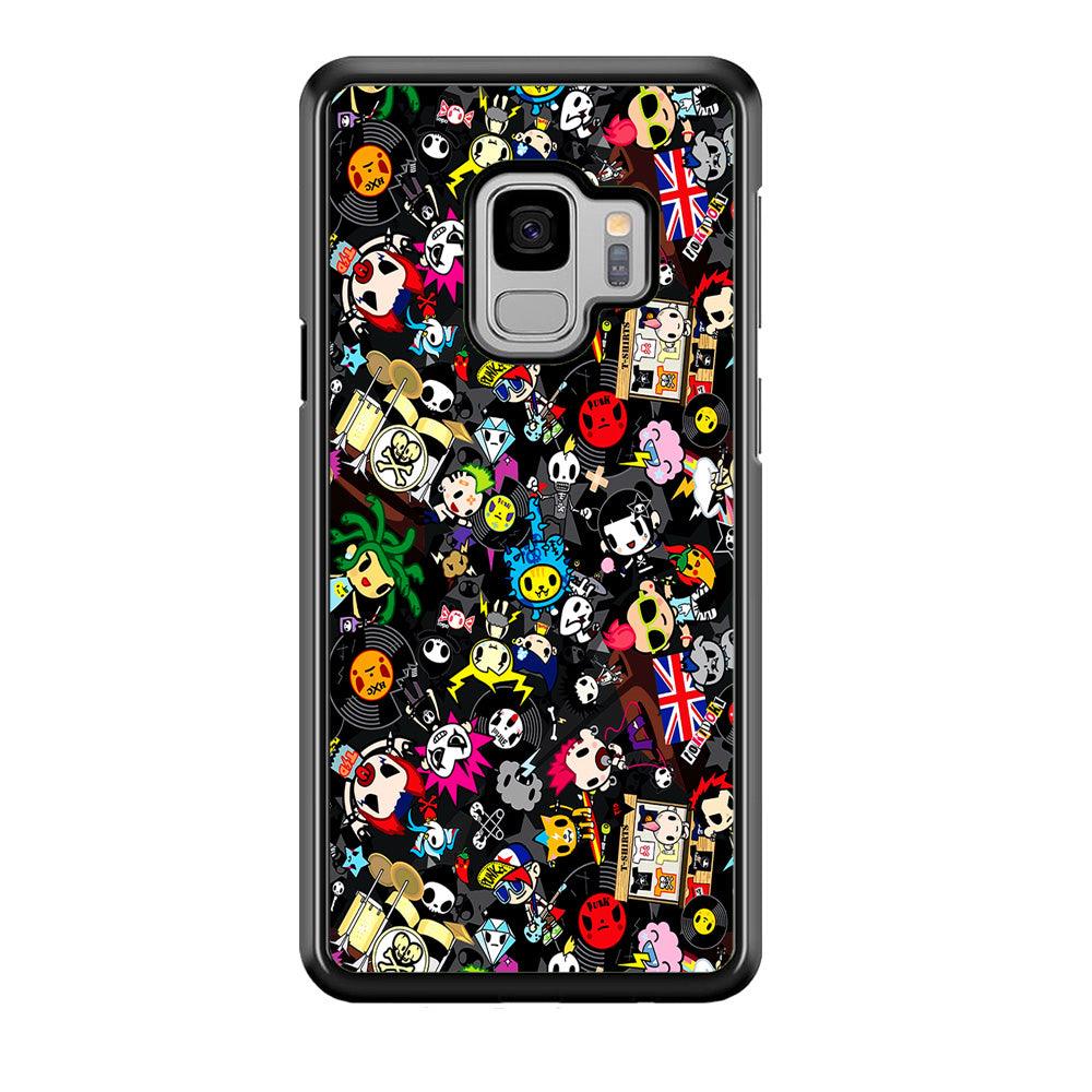 Tokidoki Punk Rock Band Samsung Galaxy S9 Case-Rubber / White (2D Case)-Xtracase