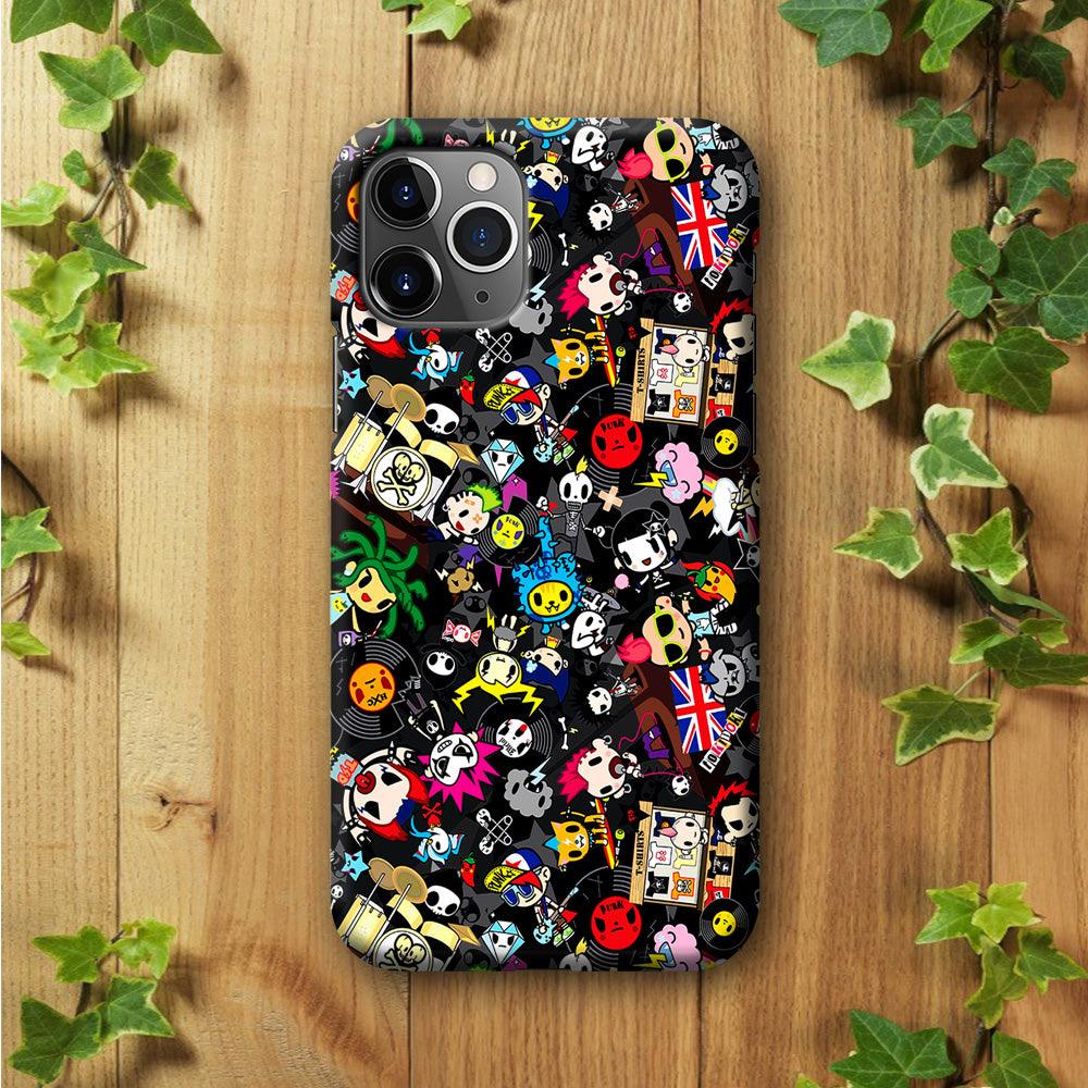 Tokidoki Punk Rock Band iPhone 11 Pro Case-Plastic / Full Wrap (3D Case)-Xtracase