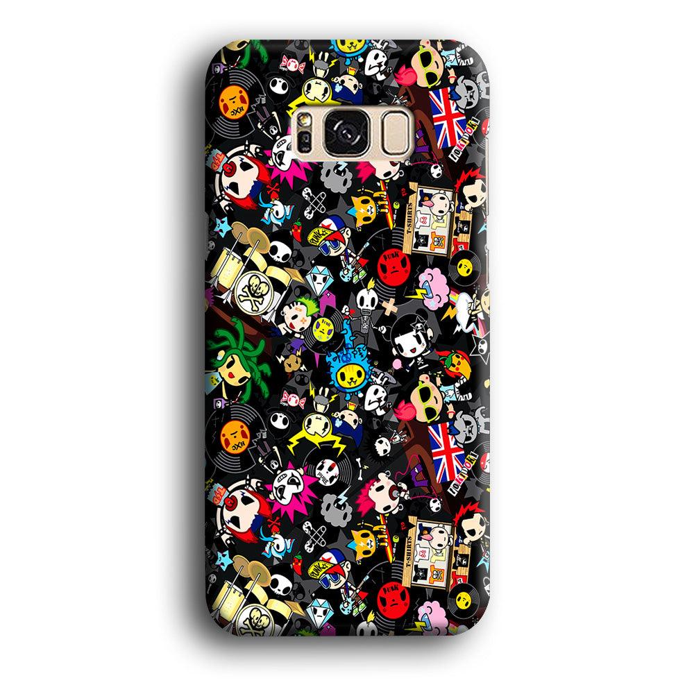Tokidoki Punk Rock Band Samsung Galaxy S8 Case-Plastic / Full Wrap (3D Case)-Xtracase